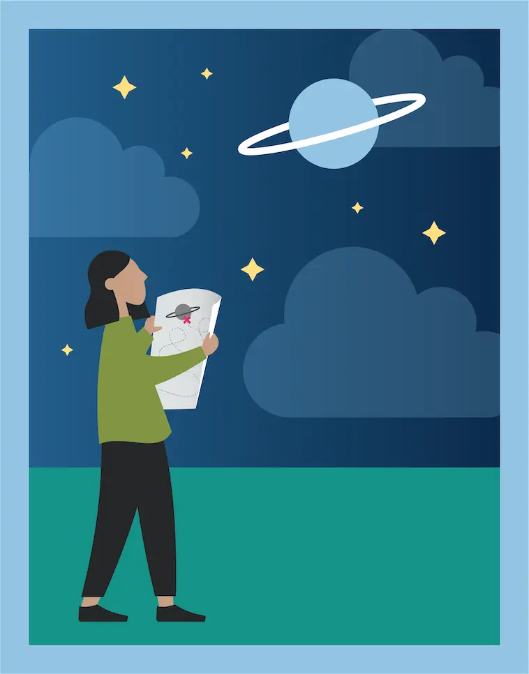 looking at a sky map